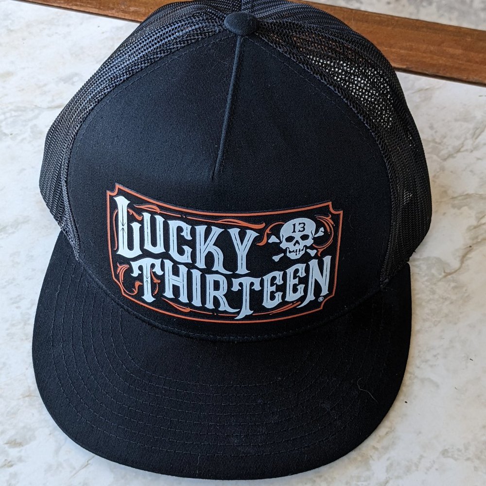 Lucky Thirteen Trucker Hat Mesh Back Snap Back